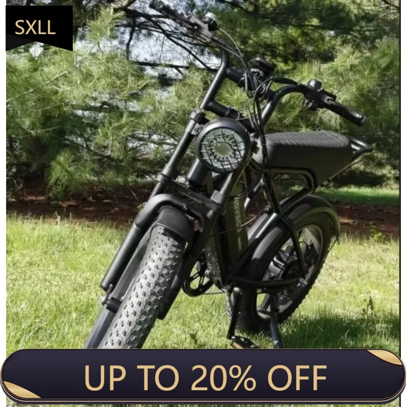 

SXLL 2025 new electric bicycle V8 electric bicycle 250w Ebike 15ah hydraulic brake electric fat tire bicycle