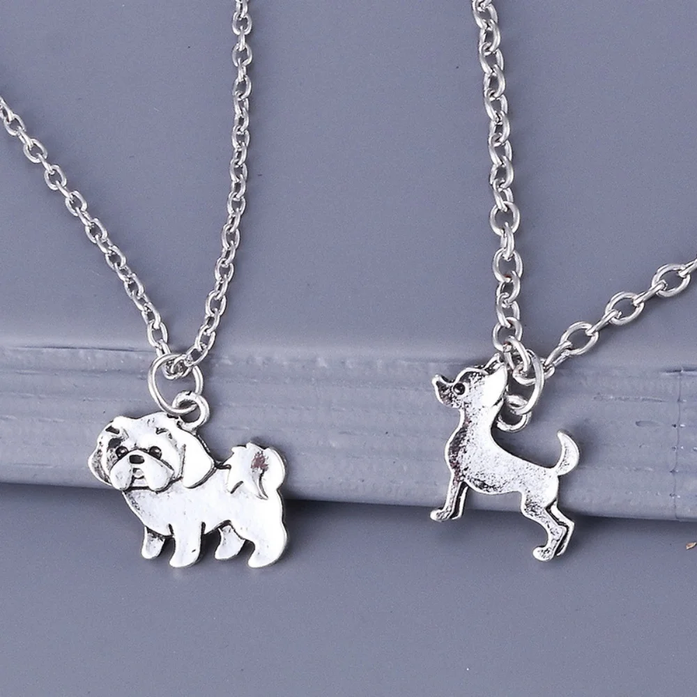 Women Men Jewelry Chocker Best Friend christmas gifts Fashion Antique Cute Chihuahua Necklace Colar Boho Dog Choker