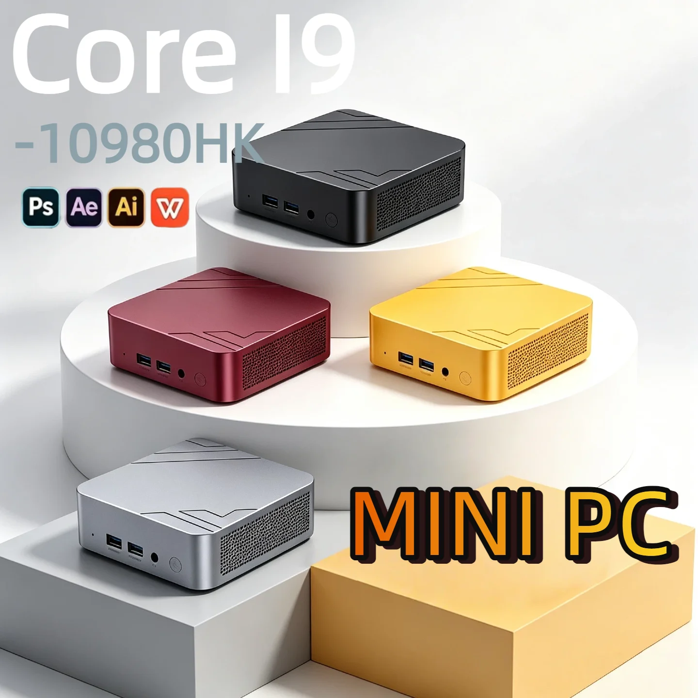 2026 Hot Pick! Core i9 10980HK Mini PC Windows, 16GB RAM 1TB/2TB SSD, WiFi6 BT5.2, 4K HD