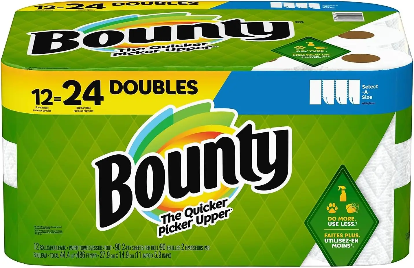 

Select-A-Size® Double 2-Ply Paper Towels, 98 Sheets Per Roll, Pack of 12 Rolls