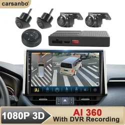 Carsonbo Car AI 360 Panoramic 3D Bird View Camera System Surround Around View 1080P DVR For Vw Commercial Vehicle MPV