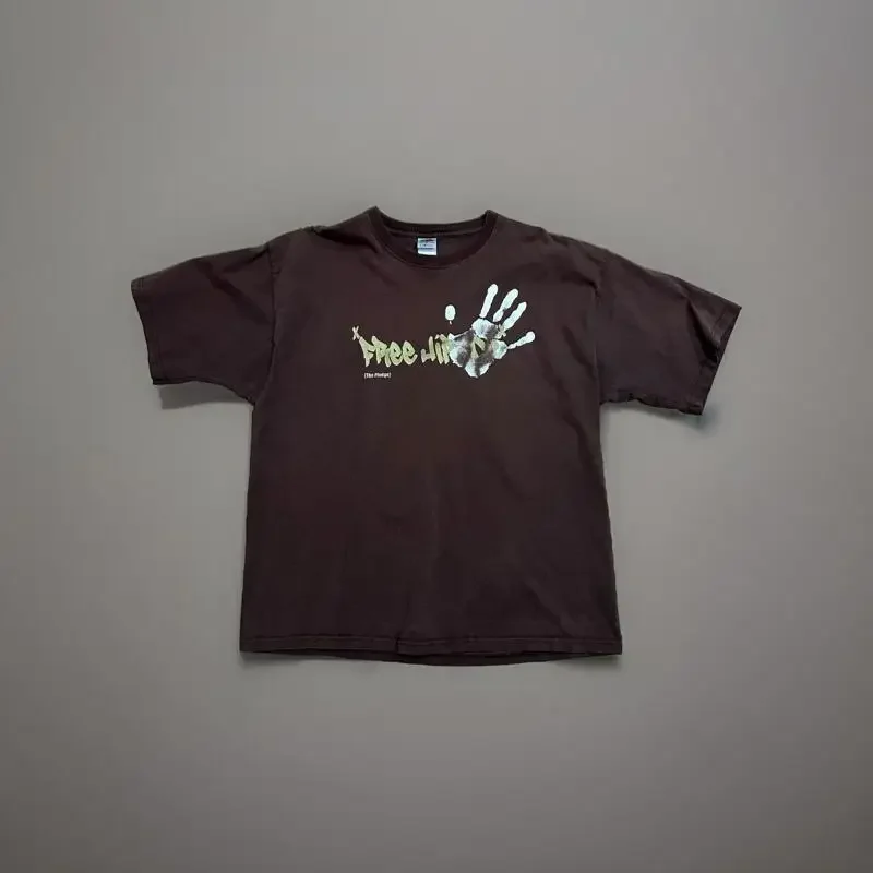 Vintage Free Hip Hop The Pledge T Shirt Brown Size 2Xl