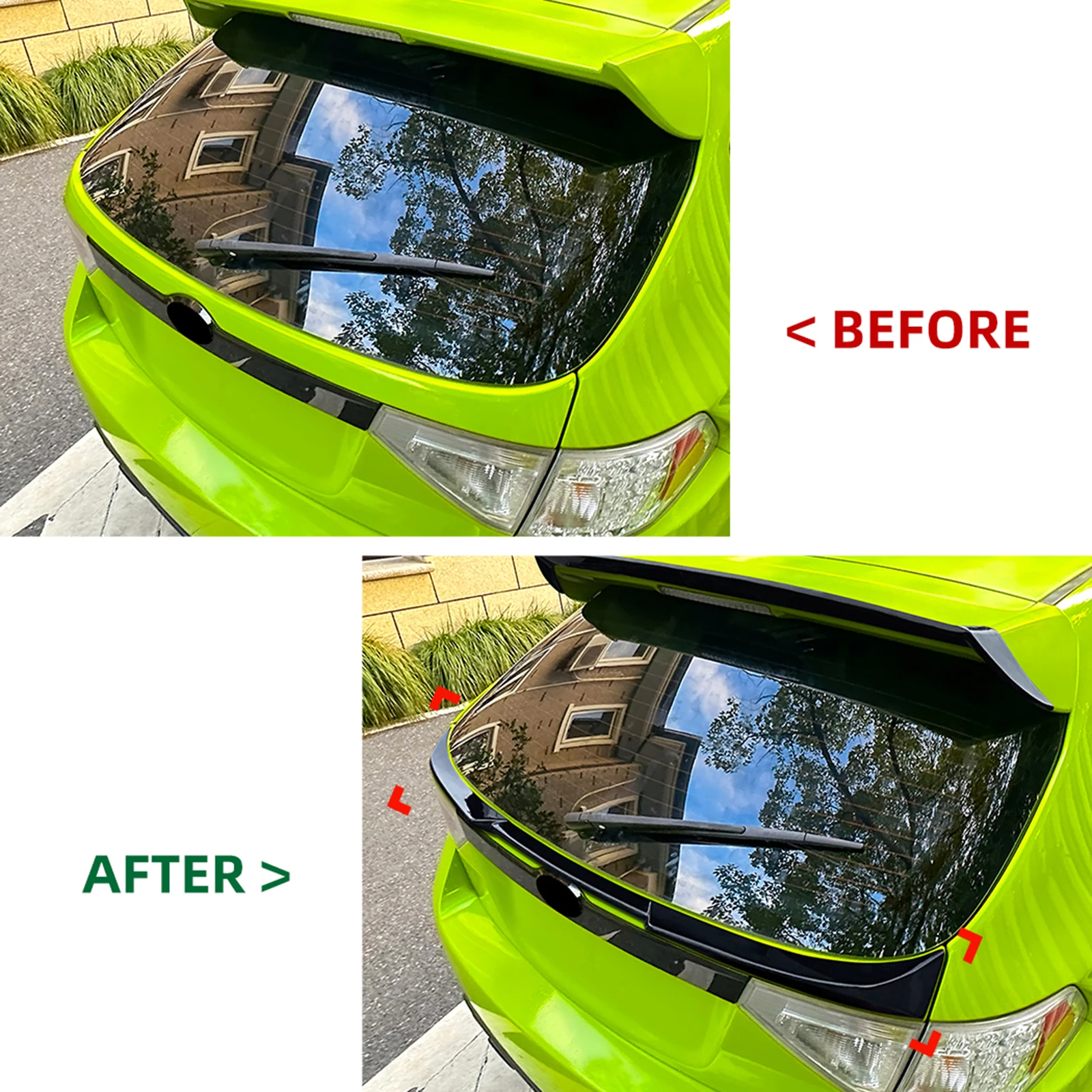 الجذع الخلفي الأوسط المفسد الجناح الشفاه الذيل الباب الخلفي مركز الفاصل لسوبارو امبريزا GRB WRX STI هاتشباك 2008-2014 #5