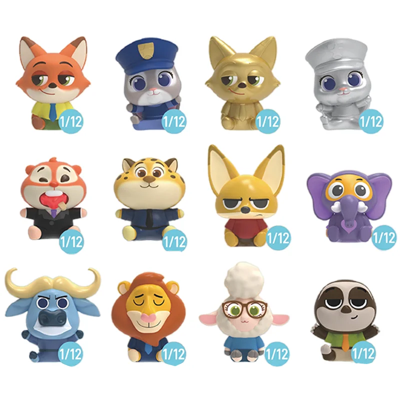 جديد ديزني Zootopia جودي هوبس نيك وايلد بوجو كلاهاوسر أنيمي نموذج نموذج الأرز الحبوب دمية صندوق أعمى لعبة حلية هدية عيد ميلاد #4