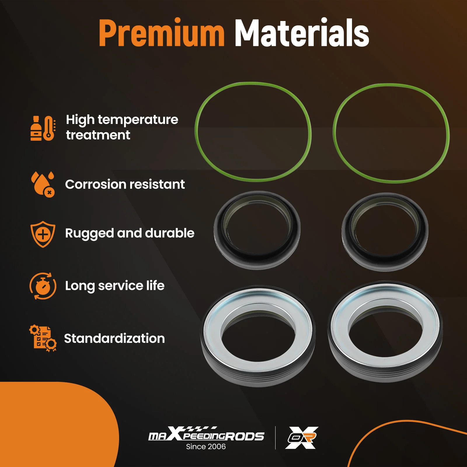 

Front Axle Knuckle Vacuum & Tube Seal Kit for Ford F250/350/450 Super Duty 98-04