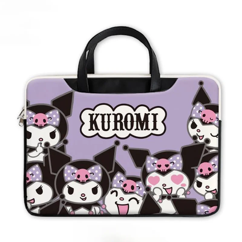 

Сумка-чехол Sanrio Kuromi для ноутбука 1314, 15,6 дюйма, сумка для ноутбука Macbook, портфель для компьютера, кавайная дорожная деловая сумка Kuromi