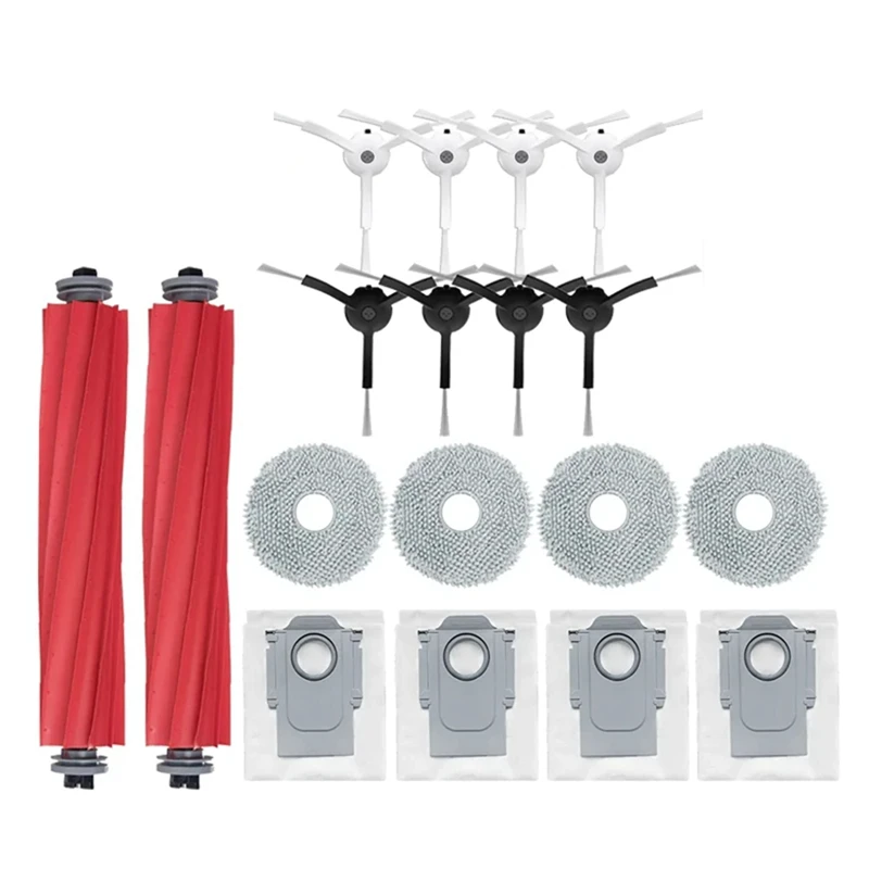 ABBK-For Roborock Q Revo / P10 A7400RR Robot Vacuums Cleaner Main Side Brush Mop Cloths Dust Bag Spare Parts