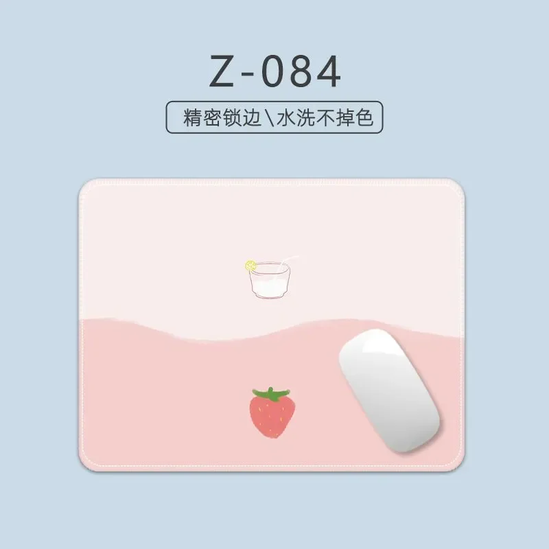 

Коврик Kawaii с цветами клубники, маленький резиновый коврик для мыши для ПК, геймера, украшение для рабочего стола, офисный коврик для мыши, коврик для стола, сшитый край