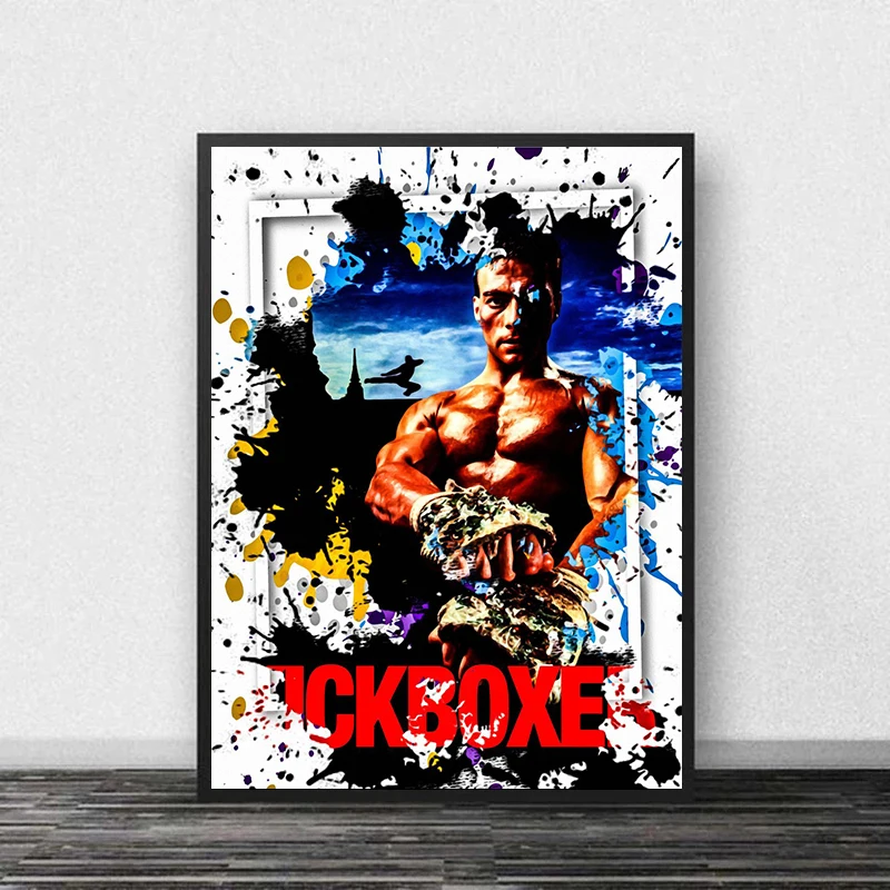 Classic Movie Kickboxer Jean-Claude Van Damme Lionheart Prints Flim Poster Canvas Painting For Living Room Home Decor Gift