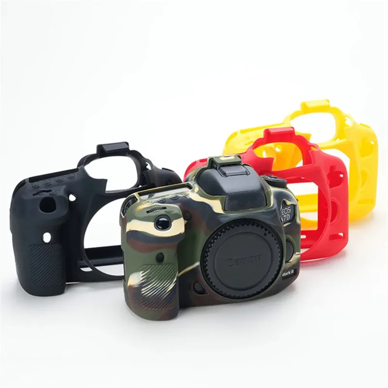 

For Canon EOS 5D2 5D3 5D4 6D 6D2 7D 7D2 750D 850D 80D 90D 800D 4000D 650D 700D 200D 250D Soft Silicone Armor Camera Body Case