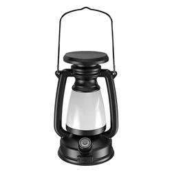 Camping Lantern Solar Charging 800mAh/1200mAh LED Portable Vintage Lantern Type-C USB Waterproof for Hiking Cafe Restuarant