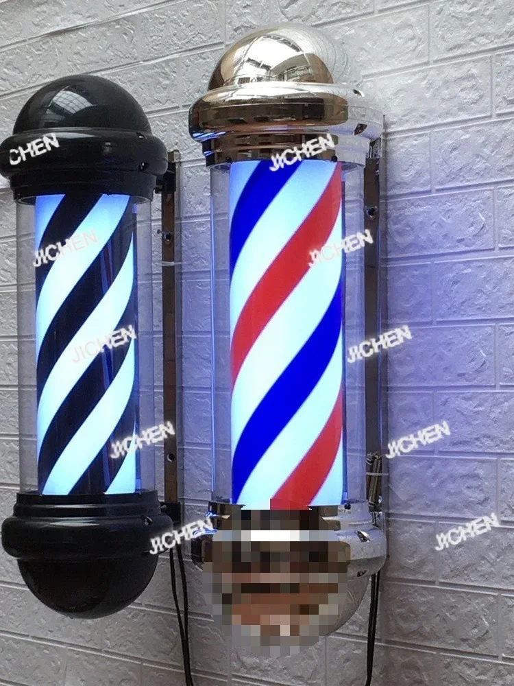 

ZQ Парикмахерский поворотник светодиодный с пластиковым настенным ящиком для парикмахерской, уличный водонепроницаемый новый настенный логотип для парикмахерской