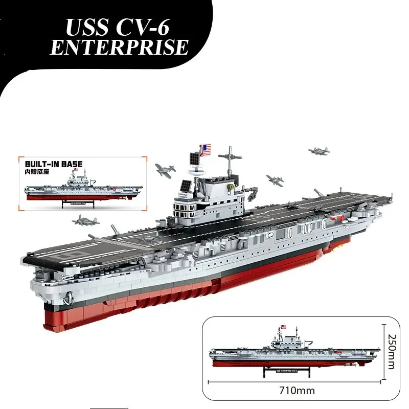 FC4206 سلسلة سفينة حربية عسكرية ميسوري سفينة حربية كروزر نموذج اللبنات بسمارك كروزر قارب الطوب لعب هدايا الاطفال