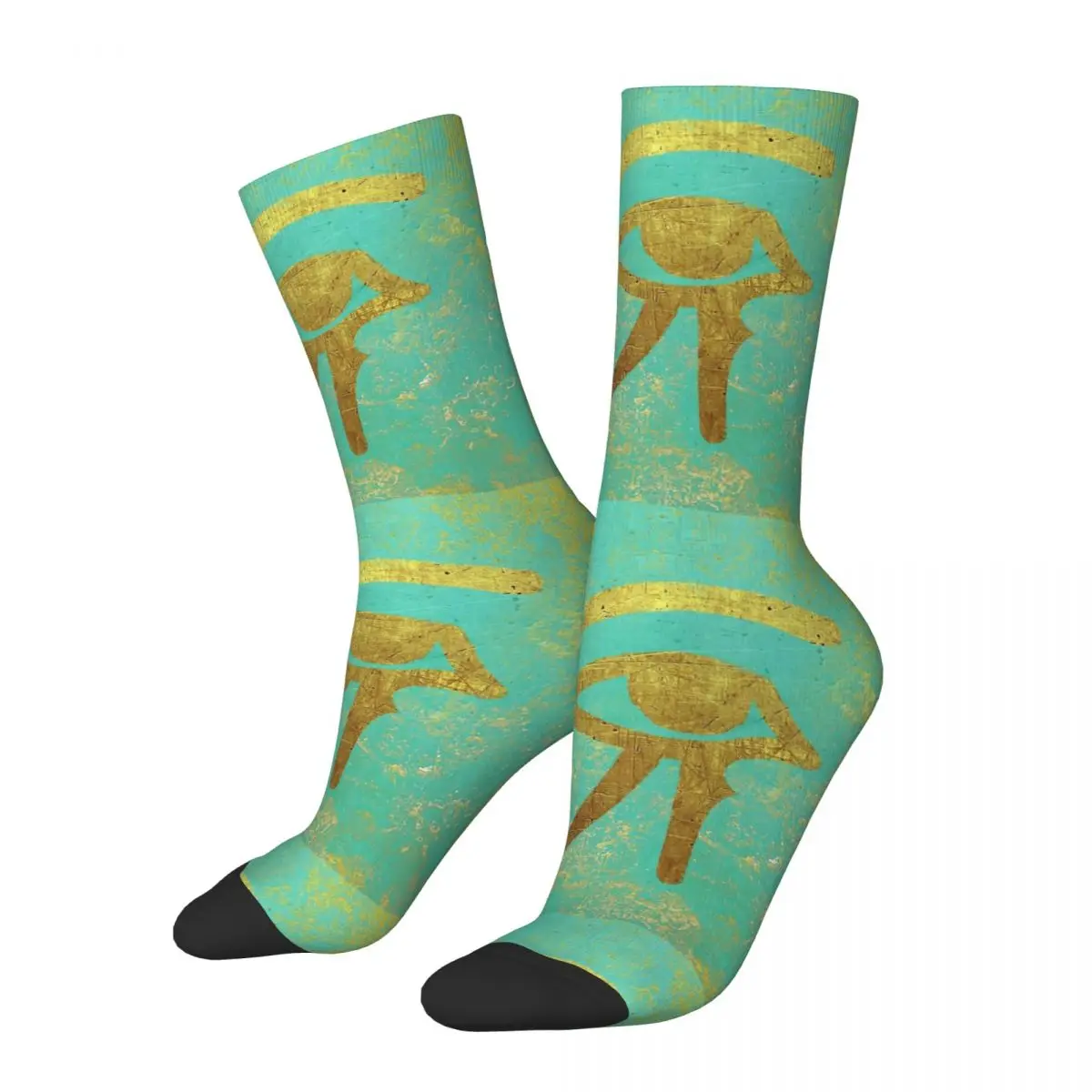 Crazy compression Sock for Men Ancient Egypt Hip Hop Harajuku Egyptian Eye of Horus Happy Quality Pattern Boys Crew Sock Casual