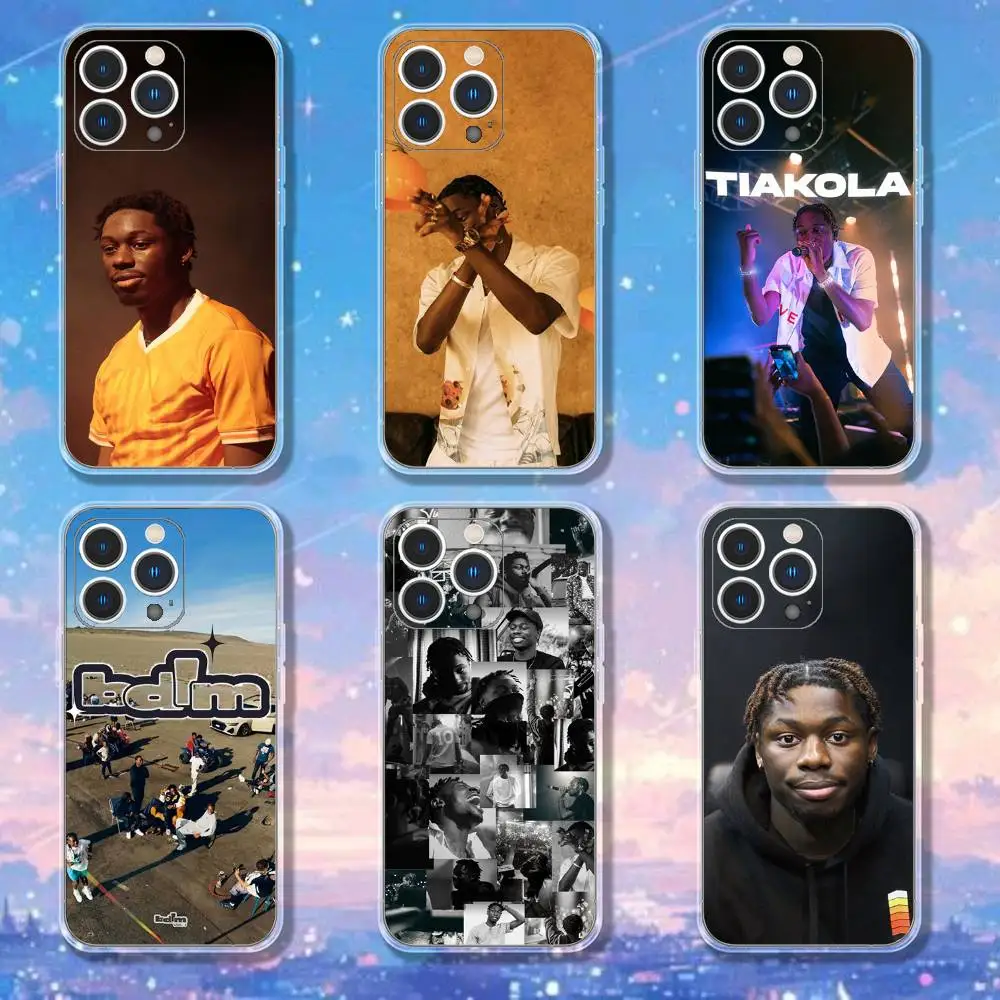 Чехол для телефона Rapper T-Tiakola для iPhone 17, 16, 15, 14, 13, 12, 11 Pro, Max, Plus, XR, Mini, E, прозрачный, полностью закрывающий, мягкий чехол