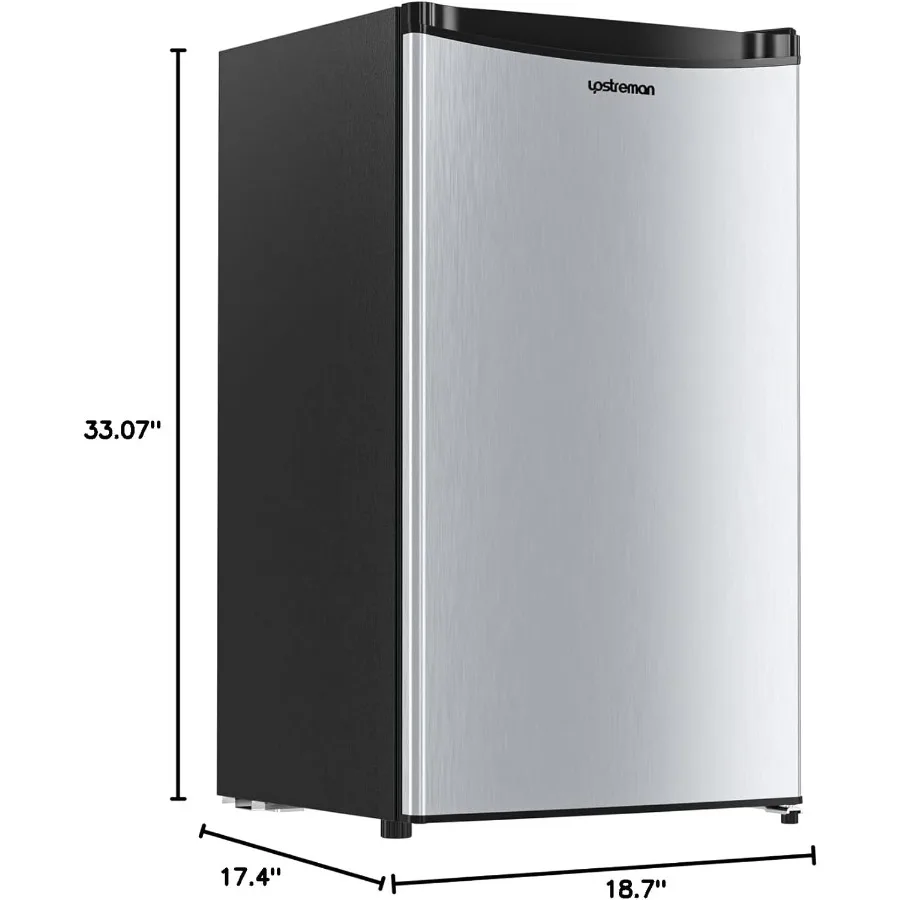 3.2 Cu.Ft Mini Fridge with Freezer Single Door Mini Fridge Dorm Fridge Adjustable Thermostat Mini Refrigerator for Dorm Office