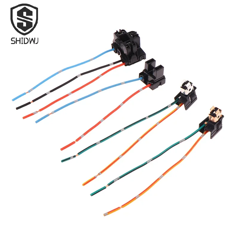 2Pcs Headlight Lamp Bulb Socket Wiring Harness Connector Plug Adapter Line For H1 H7 H4 Bulb Car Head Light Connection Plugs