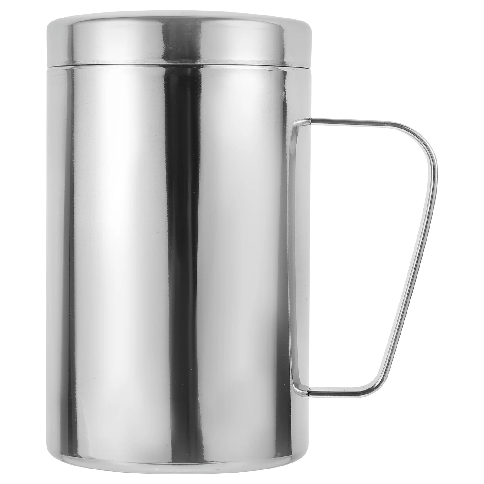 

Stainless Steel Water Cup Heat Resistant Milk Mug Anti Scalding Cold Beverage Cup With Lid Ergonomic Handle Easy Clean