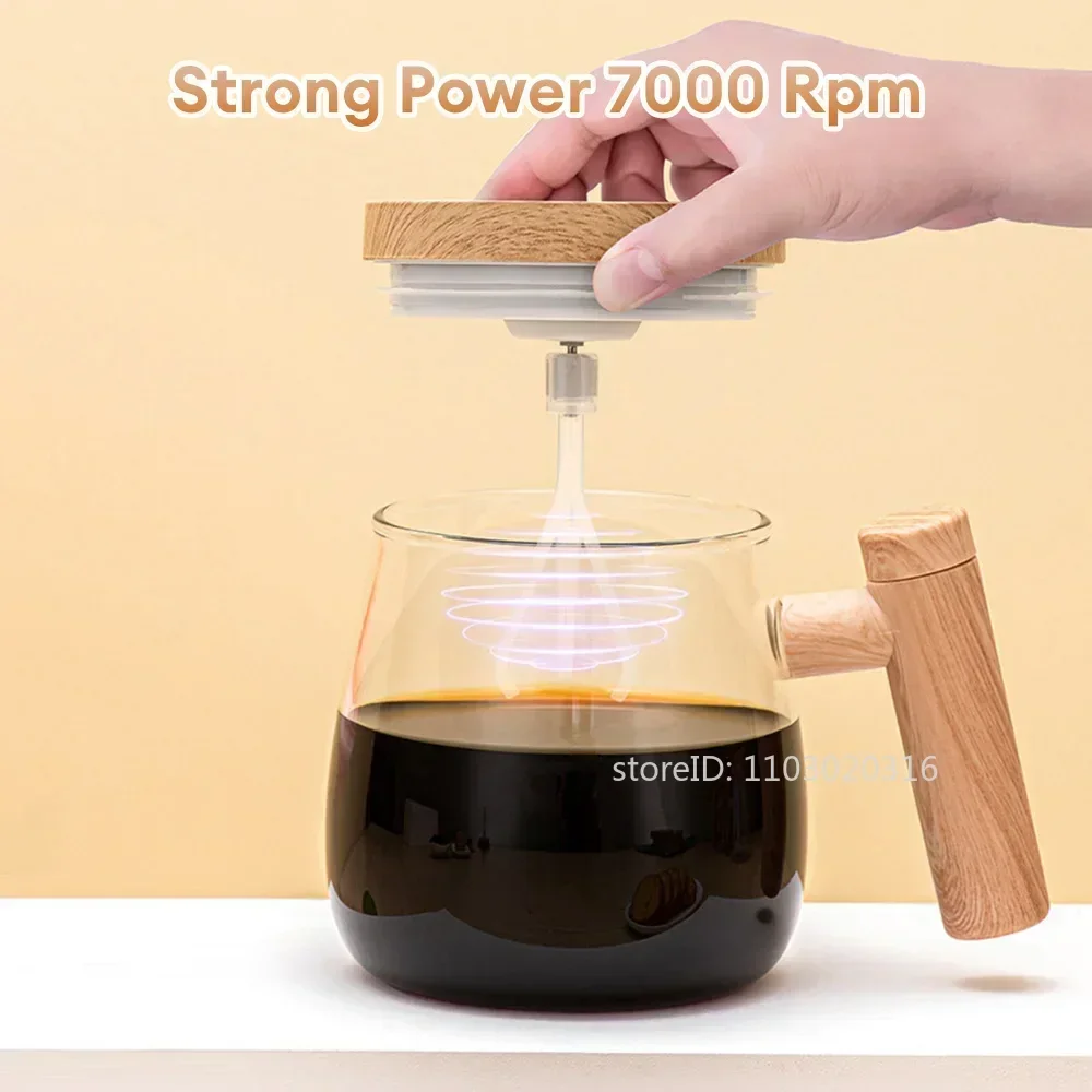 Electric 400ml Self Stirring Cup 7000RPM Automatic High Speed Mixing Coffee Mug Glass Protein Powder Milkshake Stirrers Gym Home