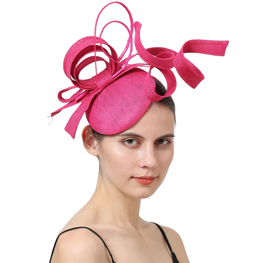 Women Fascinator Hat Headband with Clip, Kentucky Derby Wedding Bridal Cocktail Party Pillbox Hat