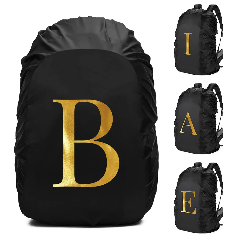 New 20-70L Backpack Cover Portable Backpack Cover Foldable Climbing Camping Hiking Accessories Letter  Pattern Backpack Cover