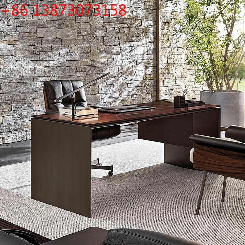 

Desk/Italian minimalist desk designer high-end modern light luxury solid wood