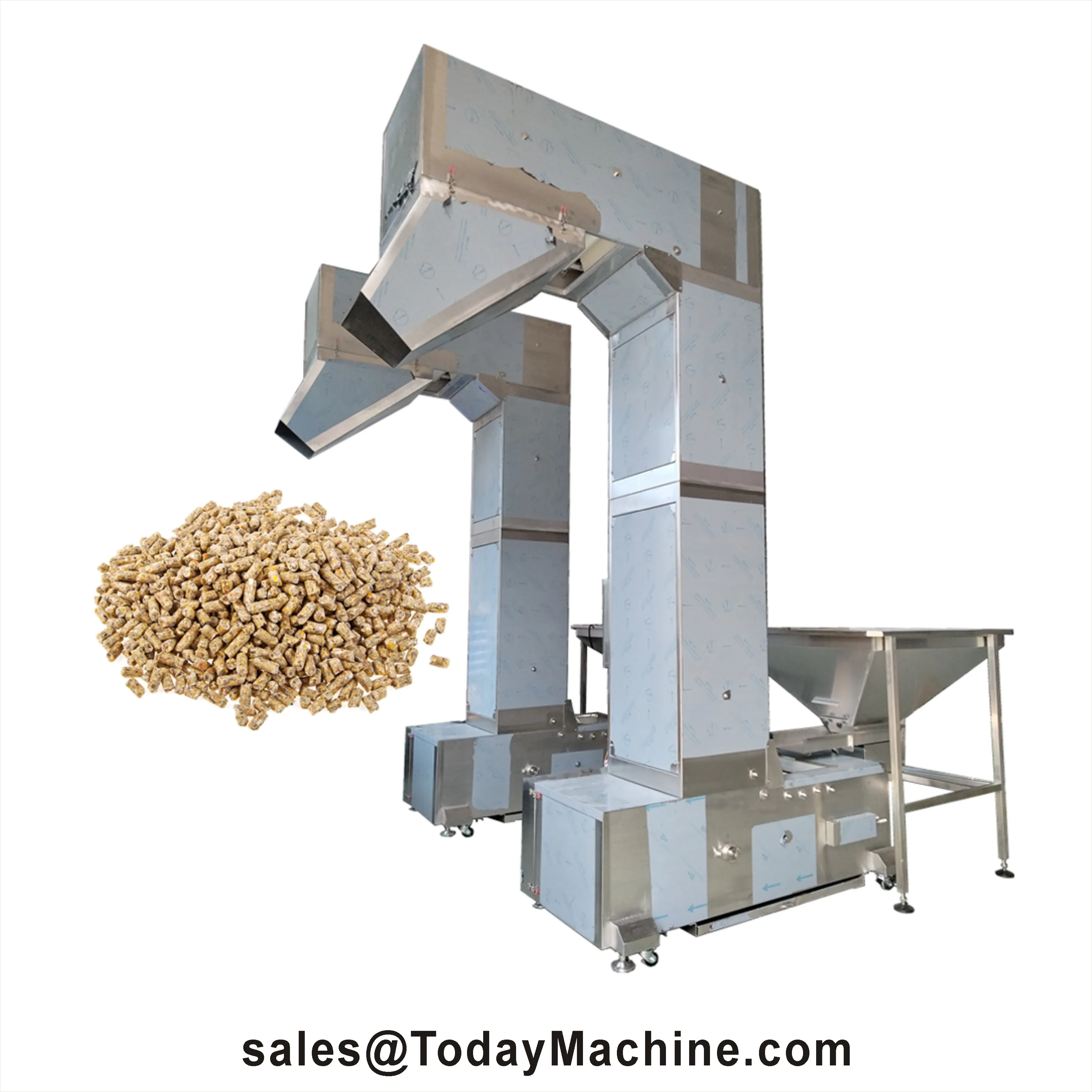 Electric Bucket Elevator Inclined Conveyor Food Flour Feeding Z Type Hopper Feeder Conveyor Lifting Feeding Conveyor System