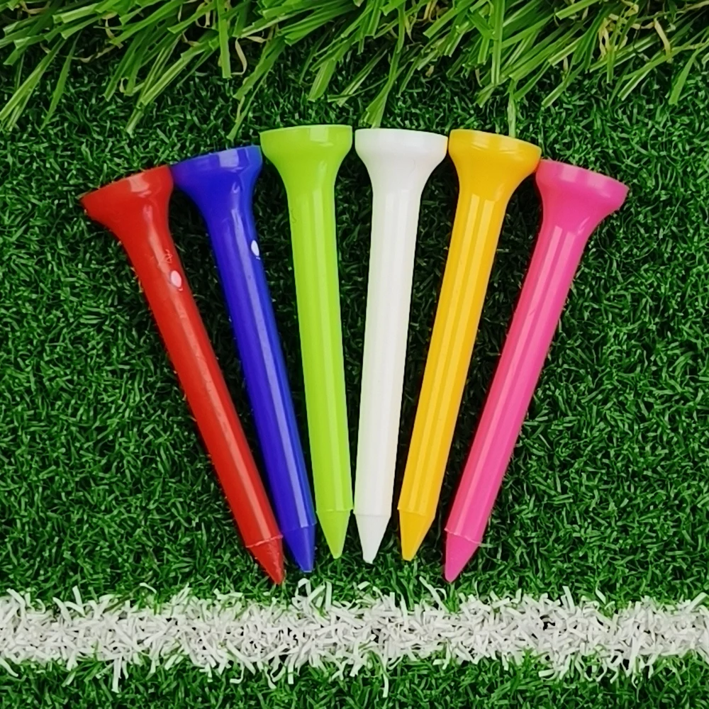 100 Pcs Golf Tees Plastic Durable Mixed Color Available In 4 Sizes Auxiliary Practice Golf Plastic Tees Accessories Supplies