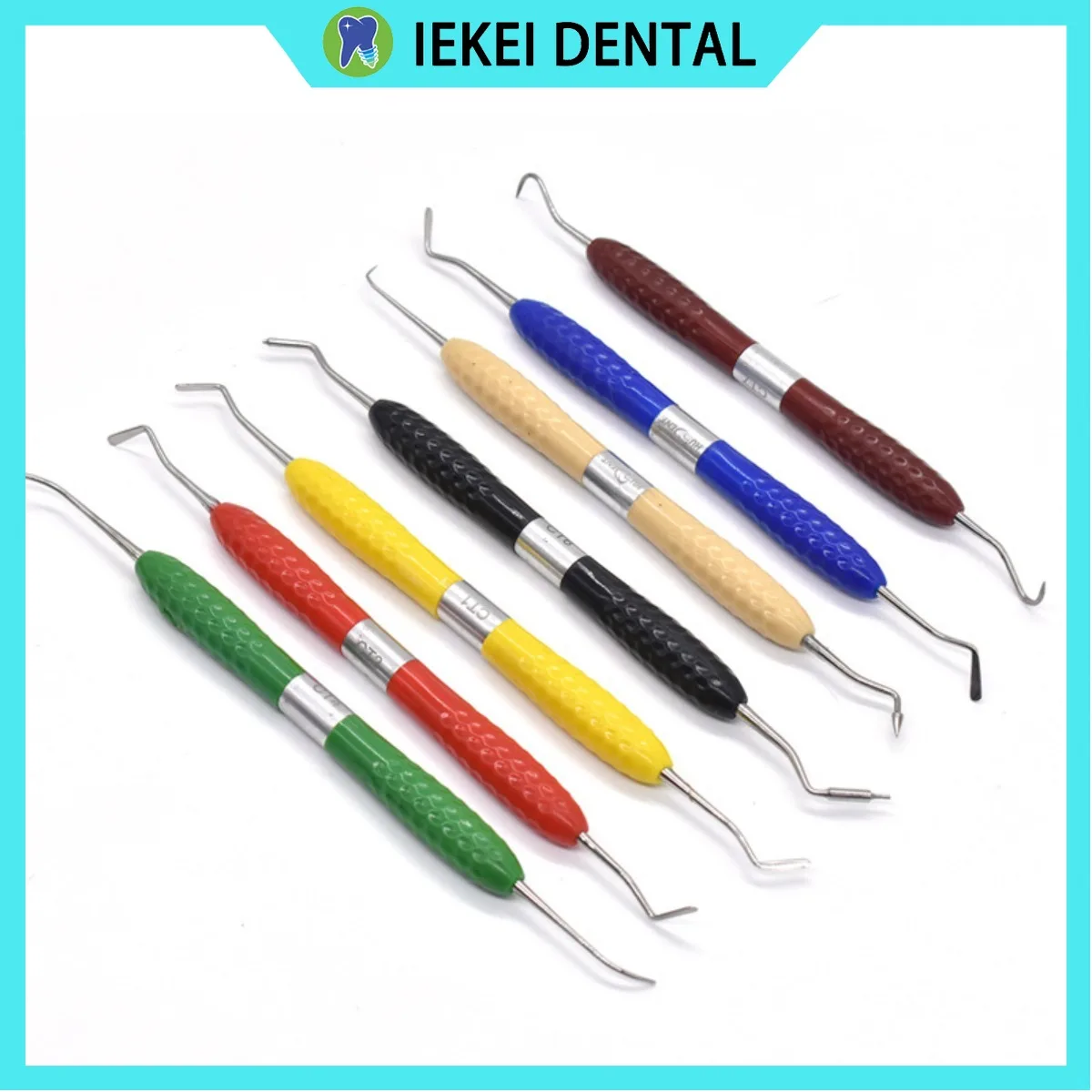 

7PCS/SET Dental Resin Filler Set Plastic Dresser With Silicone Handle Aesthetic Restoration Kit for Resin Knife Spatula Tool