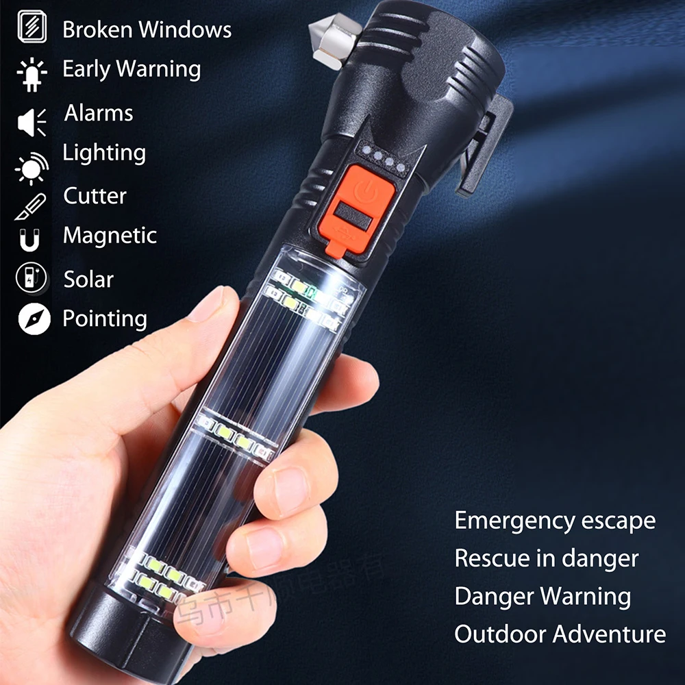 Tactical Flashlight With Usb Charging High Power Led Flashlights Work Light Self Defense Outdoor Lights Powerful Portable Light