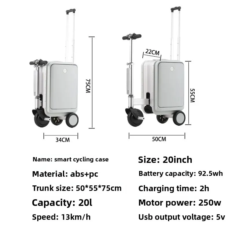 

Electric Suitcase Can Be Boarded 20-inch Trolley Case Can Sit Adult Transportation Artifact Smart Cycling Travel Bag