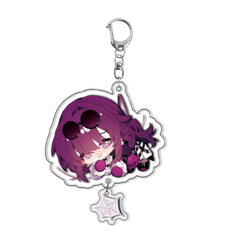 Game Honkai Star Rail Keychain Dan Heng Bronya Rand Asta Herta Himeko Figure Pendant Car Key Chain Jewelry Men Gift Accessories