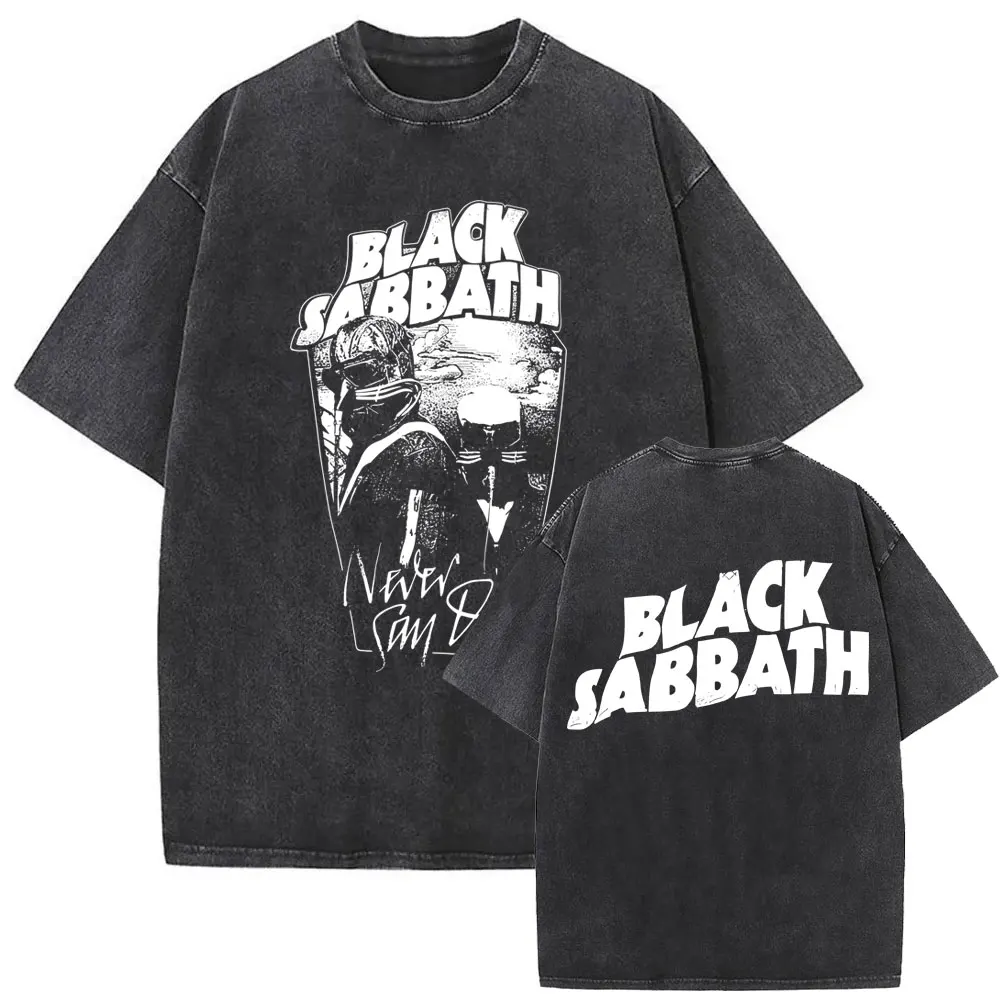 

Heavy Metal Rock Band Black Sabbath Never Say Die Live on Tour 1978 Washed T-shirt Ozzy Osbourne T Shirts Men's Vintage Tshirt