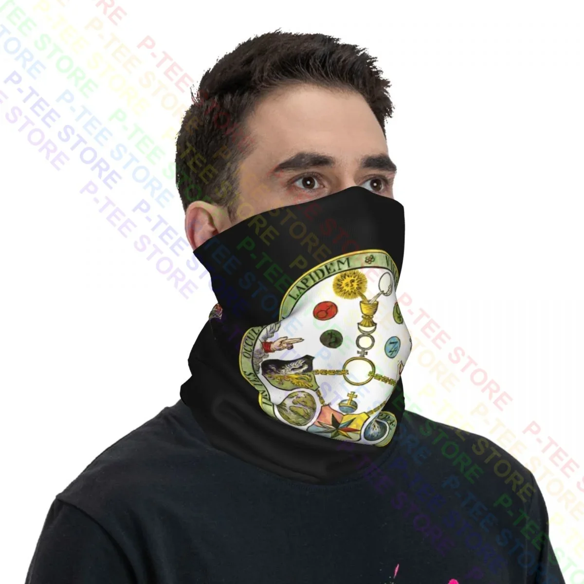 Freimaurer Esoteric-V.I.T.R.I.O.L. Formel Vitriol Motto-Freimaurer Symbol Hals Gamasche Bandana Schal Gesichts maske Sport