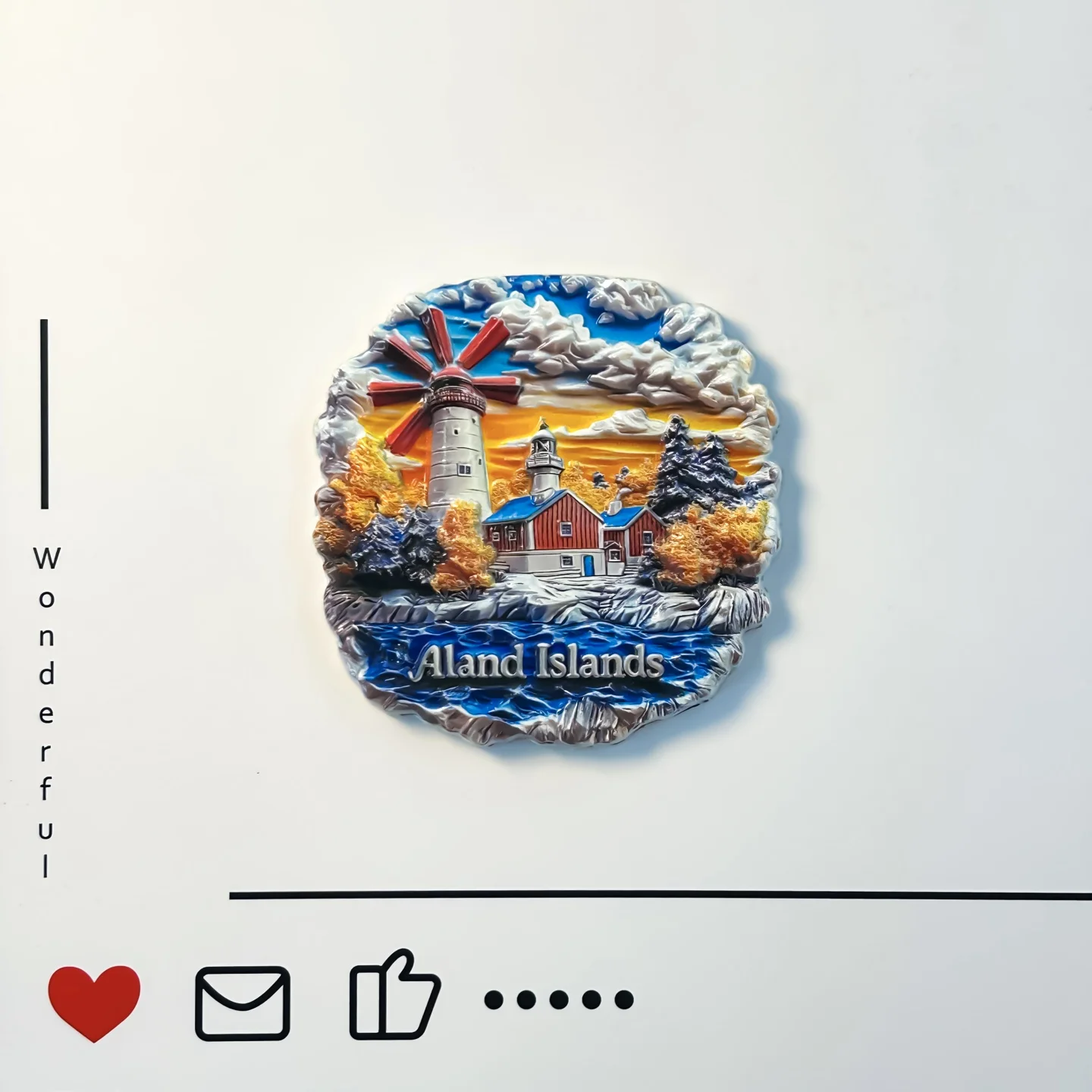 Finland, land Islands, home decor, souvenirs, windmill lighthouse, creative resin, souvenirs