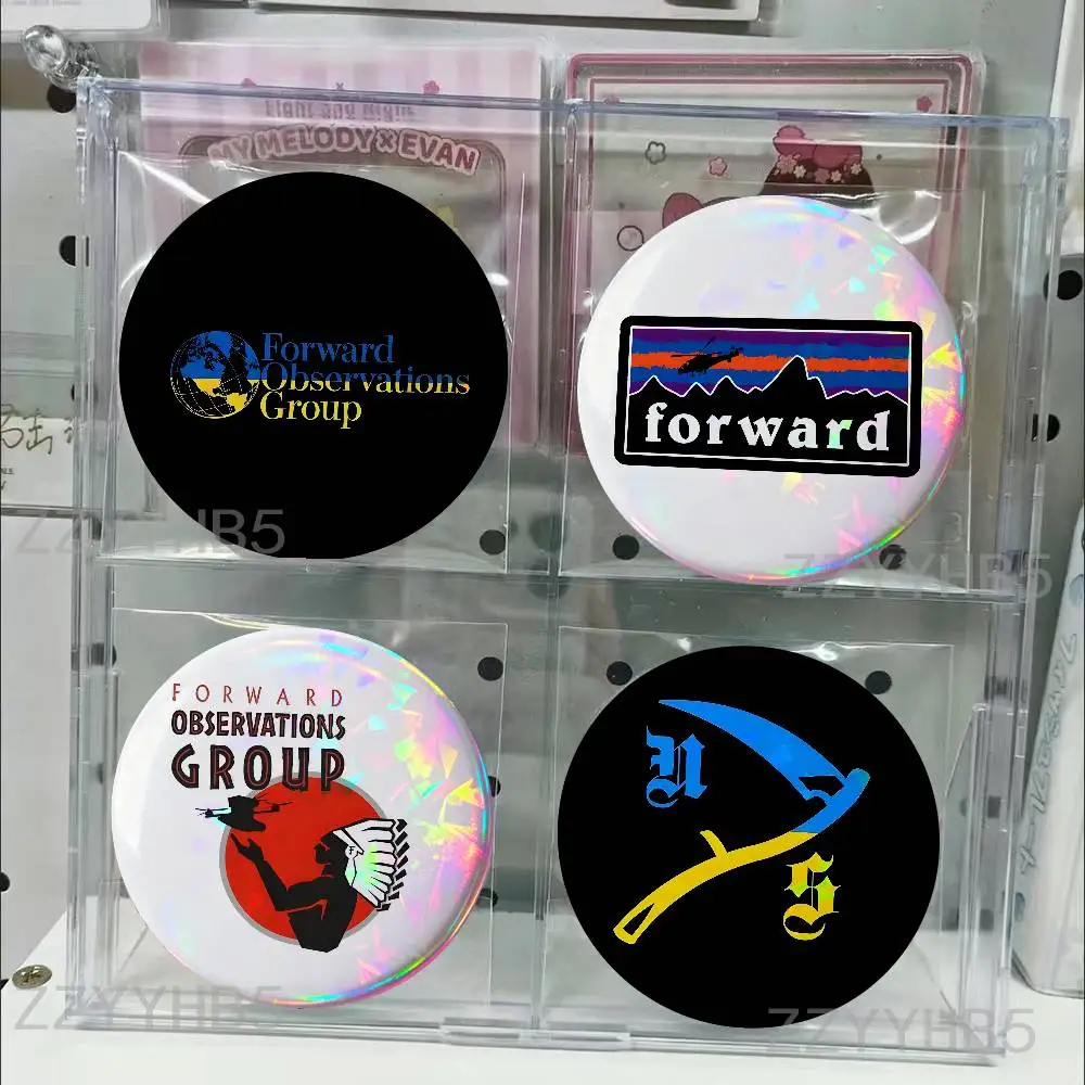 

F-Forward O-Observations Meme Coin Badges Tinplate Round Brooch Custom Anime Role Enamel Pins Gifts for Fans Friends