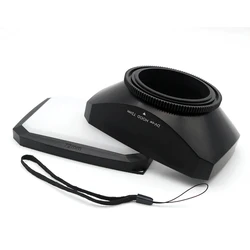 Mennon 16:9 Square DV Lens Hood Universal for Digital Video Camcorder with White Balance Cap 30 37 43 46 52 58 62 67 72 77 mm