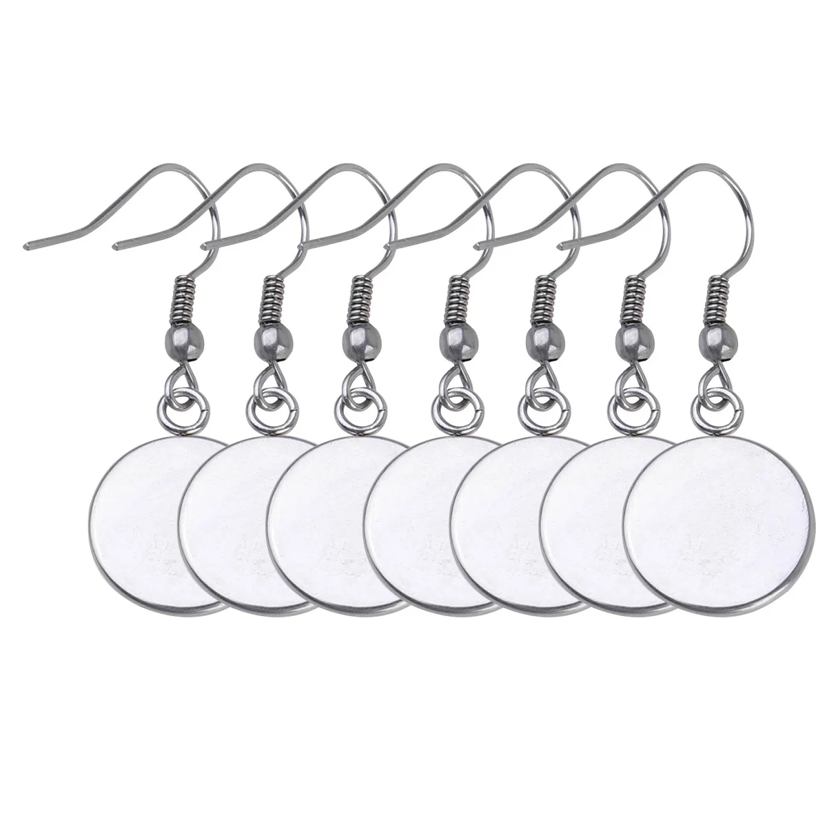 40 pcs Hook Ear Pad Stainless Steel Base For Time Glass Patch Diy Earring Kit Jewelry Dangler Supplies Party Banquet Gift
