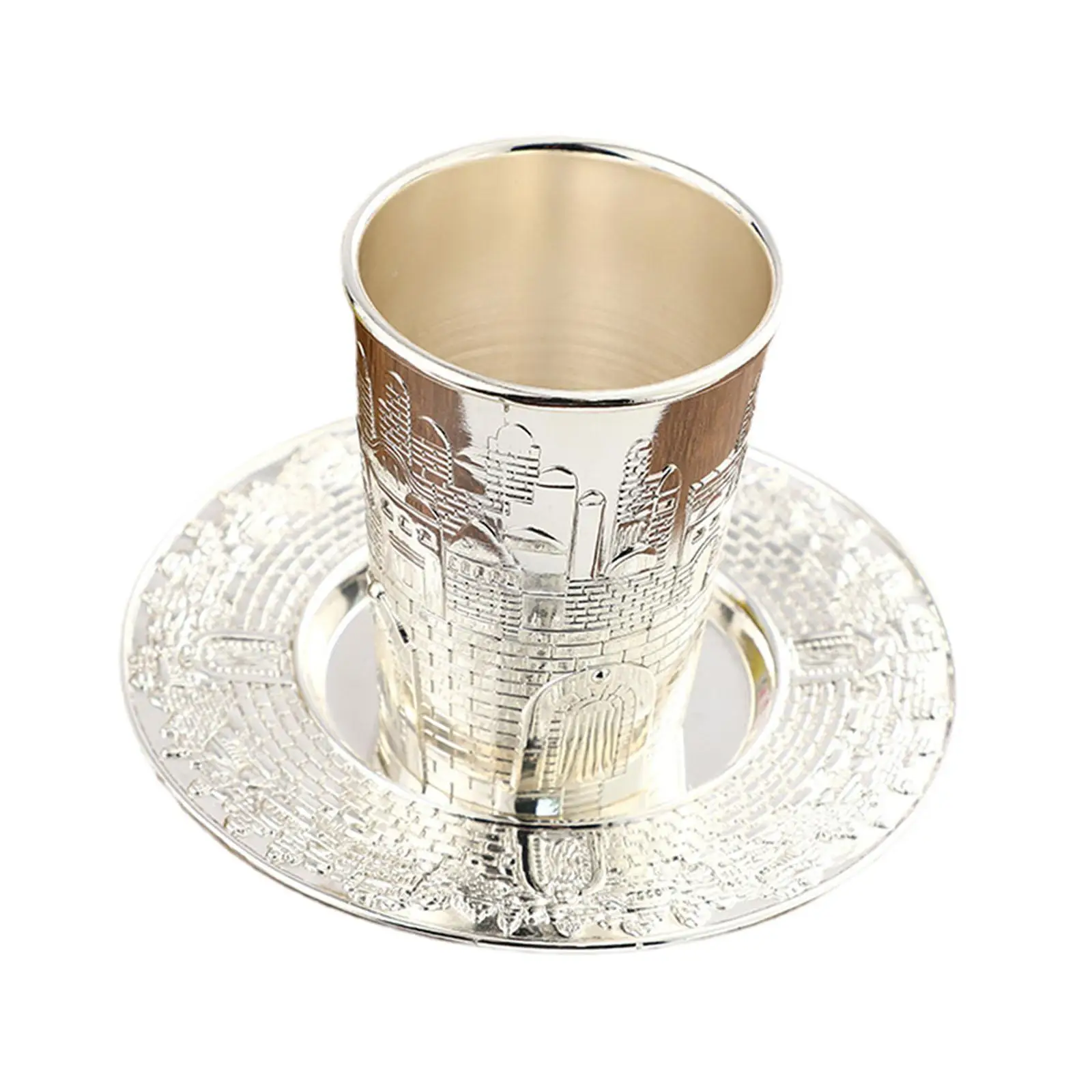 

Coffee Mug with Saucer European Home Decoration Teacup Wine Goblet for Celebration Hanukkah Jewish Rituals Wedding Holiday