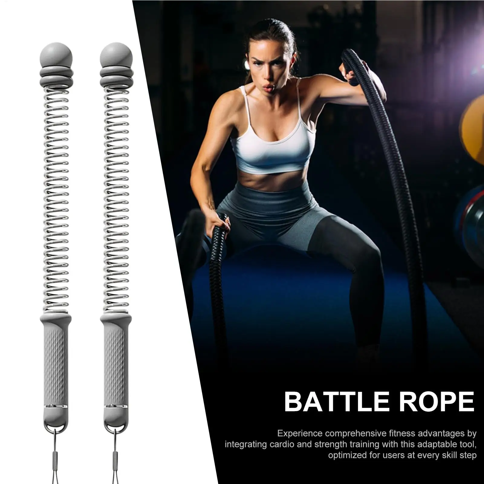 Wireless Battle Rope Portable Full Body Strength Training Fitness Equipment Men Women Workout Jump Rope For Cardio Aerobic
