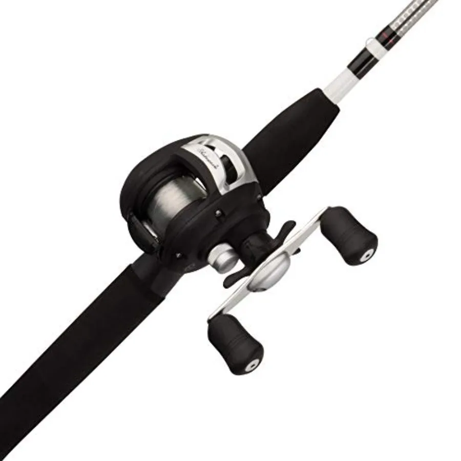 

Удочка Alpha Medium 6' Low Profile и катушка для заброса приманок, комплект из 2 частей, черно-белый