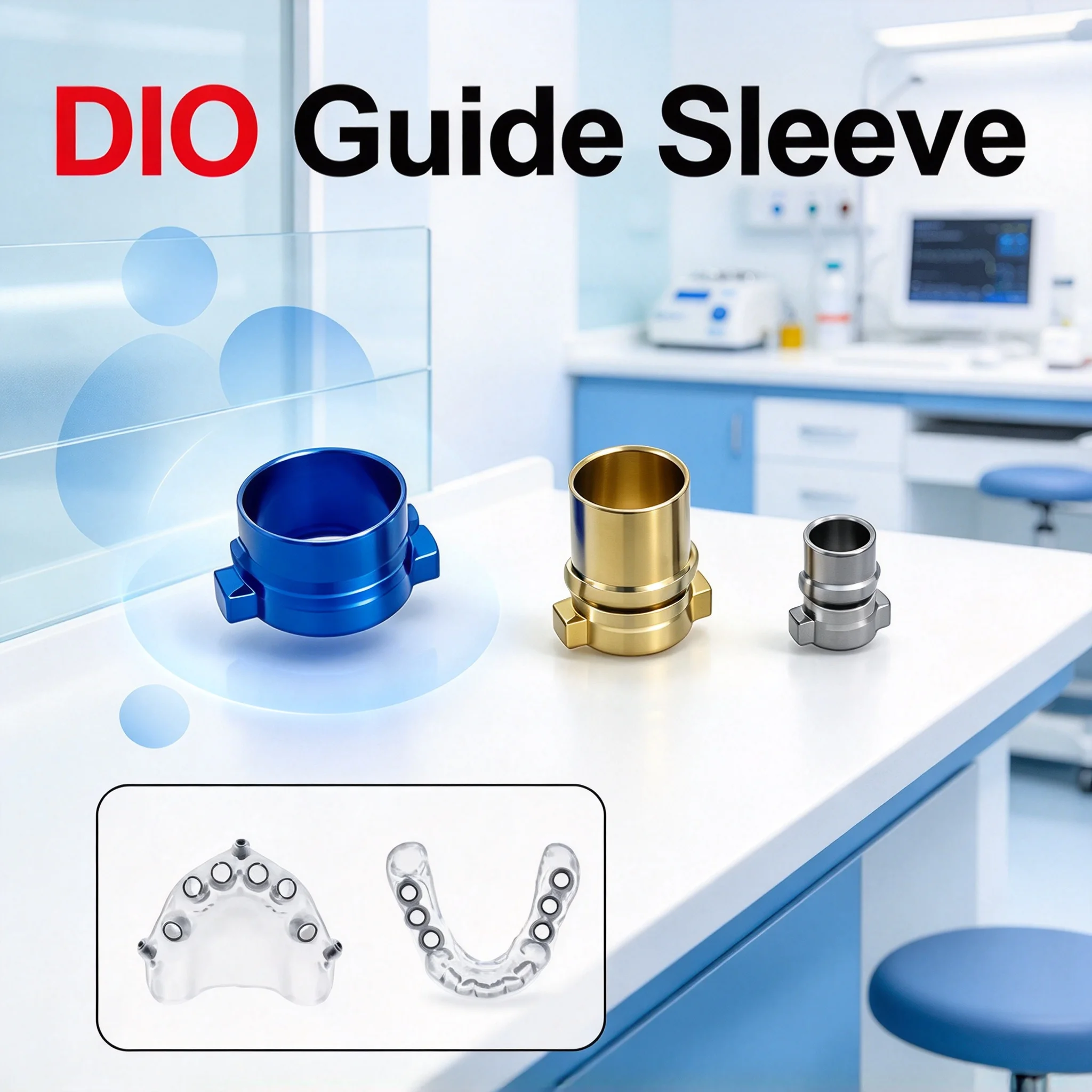 Dental Accessory 2.0 /3.6/5.3Mm Dental Dio Digital Guide Sleeve Guided Drill External Irrigation Implant Depth Planting System