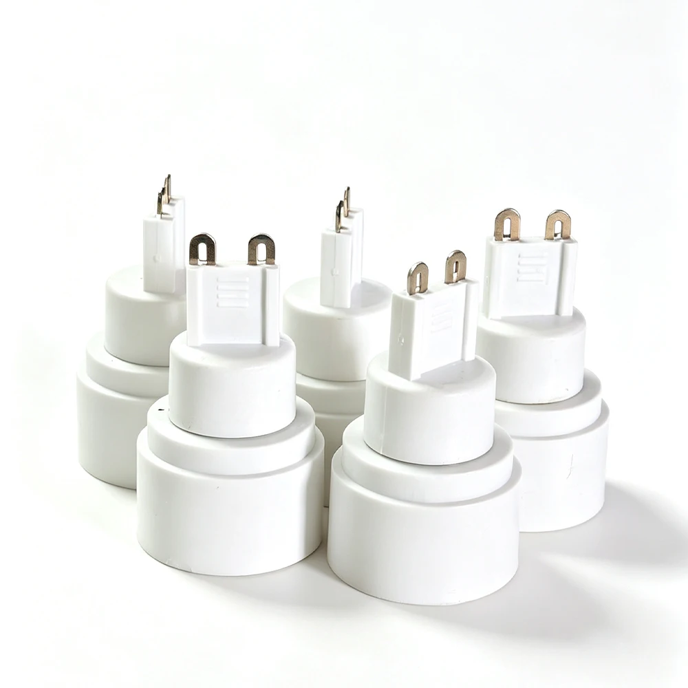 5/10pcs G9 To E14 Light Socket Adapter E14 Lamp Bulb Base Holder Converter Halogen Lighting Accessory White