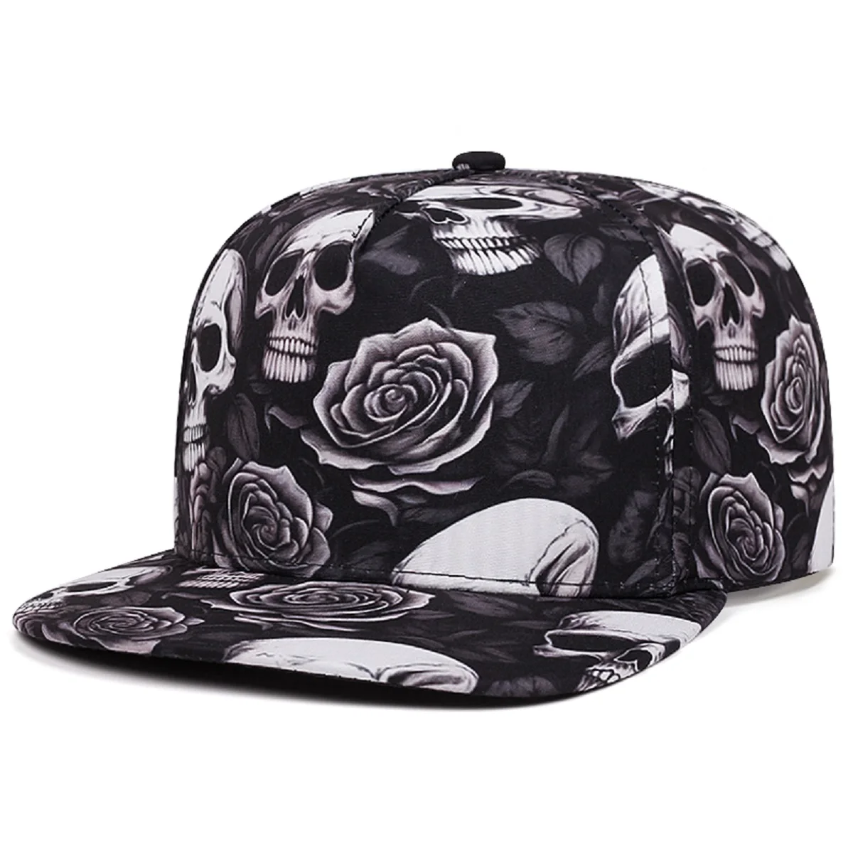 2025 New Fashion Skeleton Print Snapback Hat Adult Hip Hop Caps Outdoor Sports Sun Hats Adjustable Baseball Cap