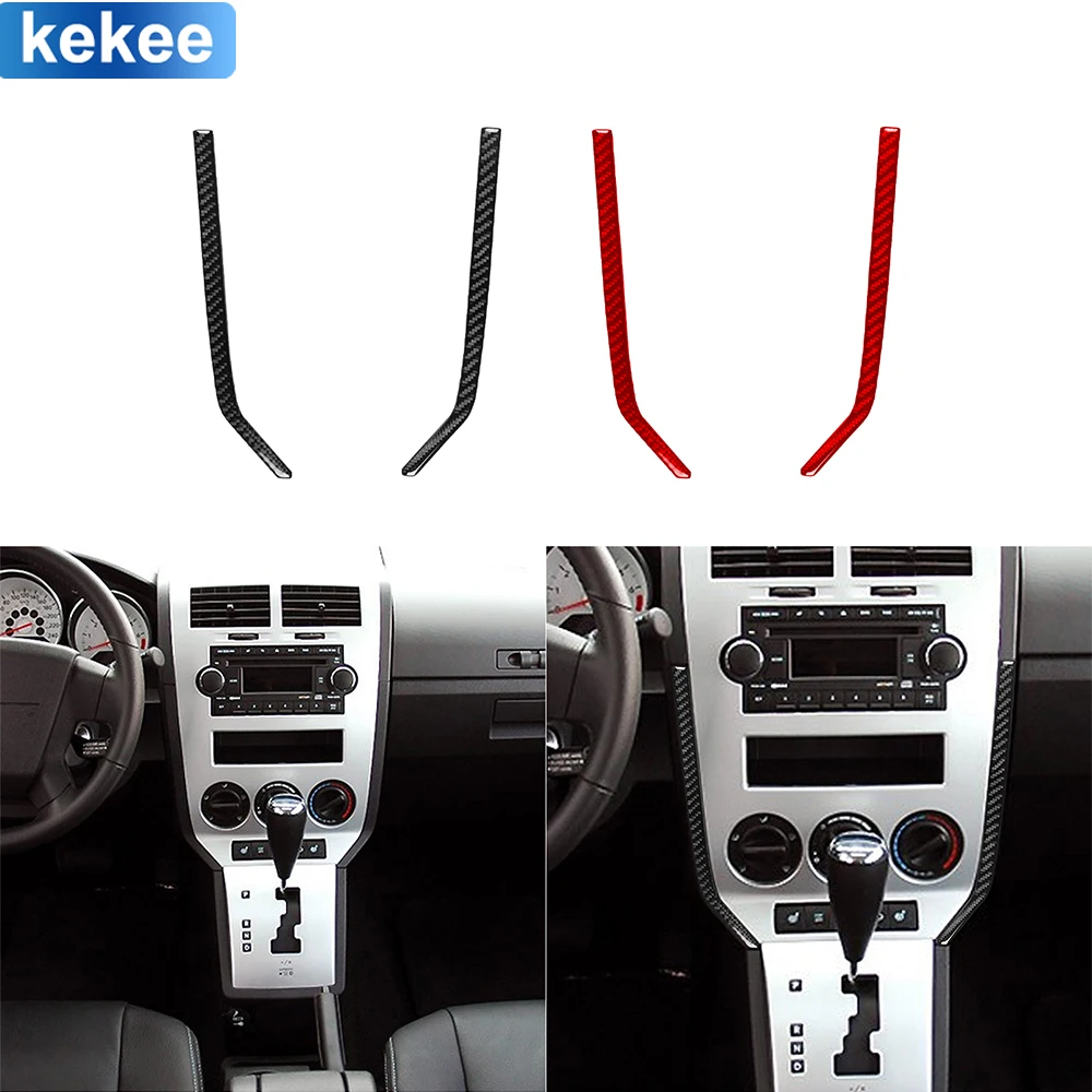 

For Dodge Caliber 2007 2008 Dashboard Control Panel Trim Strip Cover Real Carbon Fiber Stickers Car Interior Refit Accessories