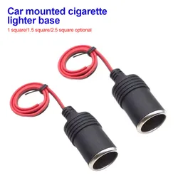 10A/15A/20A Max 200W Car Mounted Cigarette Lighter Charger Female Socket Plug with 30cm Cable Connector Adapter Universal 12v