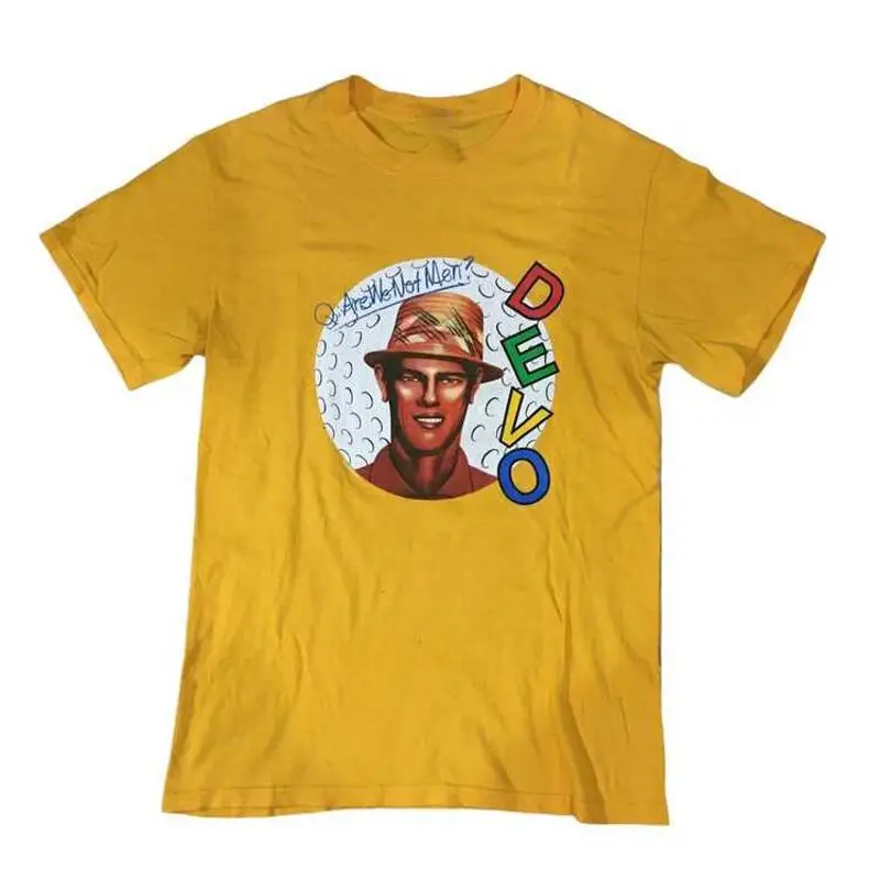تي شيرت ديفو باند هل نحن لست رجالًا كلاسيكي أصفر S 5Xl Bt318 #1