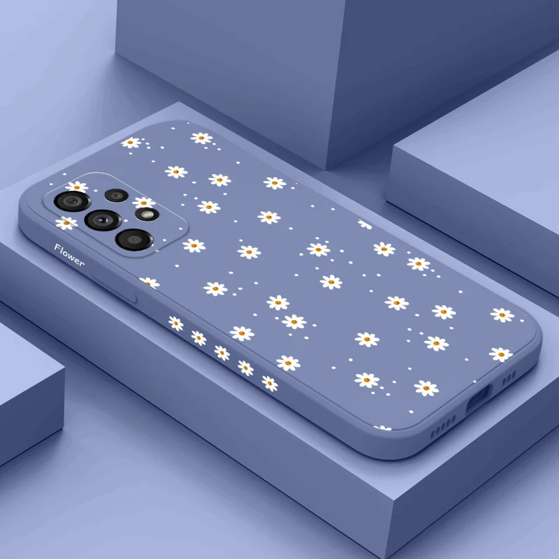 Floral Daisies Case For Samsung Galaxy A73 A53 A33 A23 A13 A72 A52 A52S A32 A22 A12 A71 A51 A31 A21S 4G 5G Cover