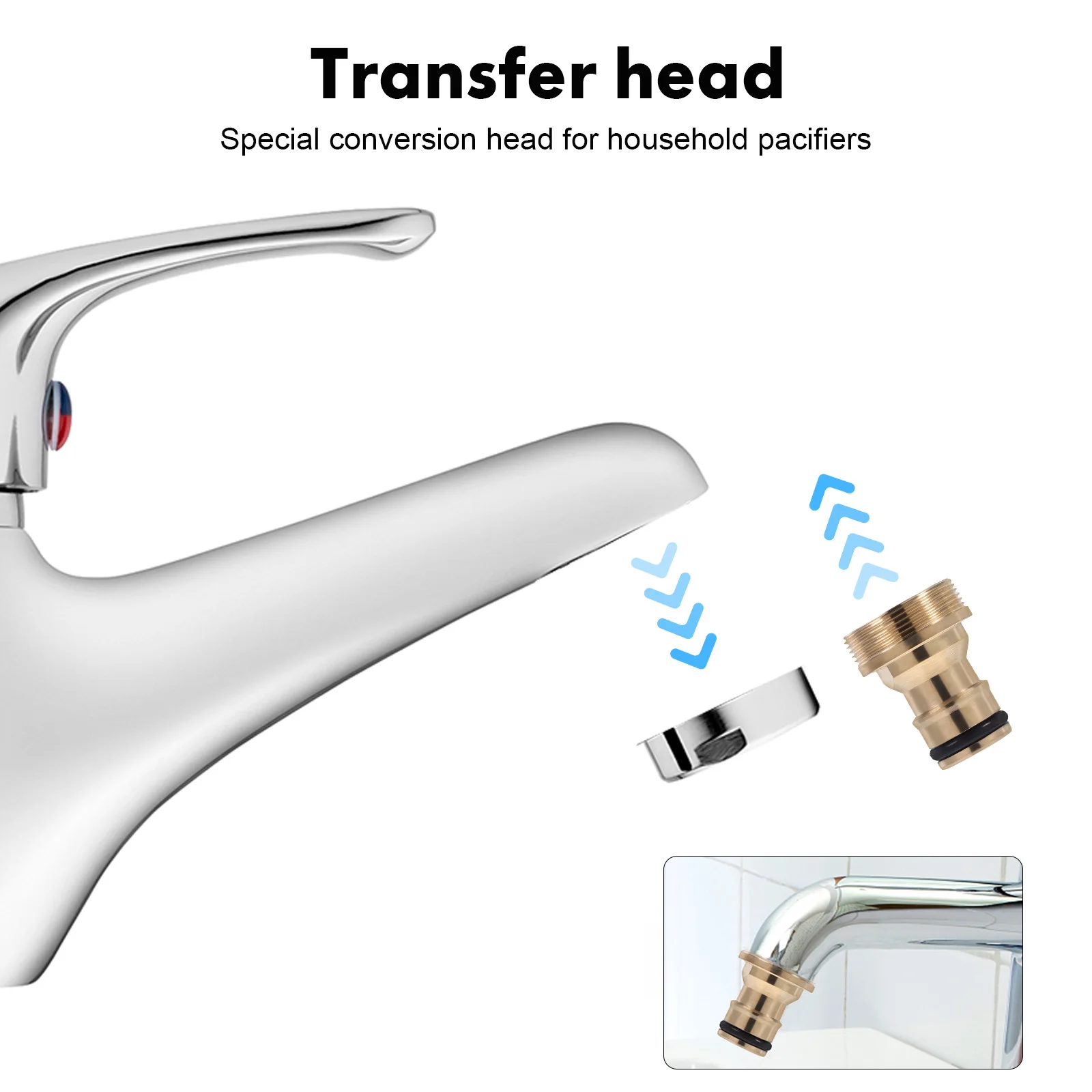 

2pcs Universal Copper Adapter Faucet Nozzle Connector Durable Quick Coupling Water Hose Garden Hose Connector For Standard