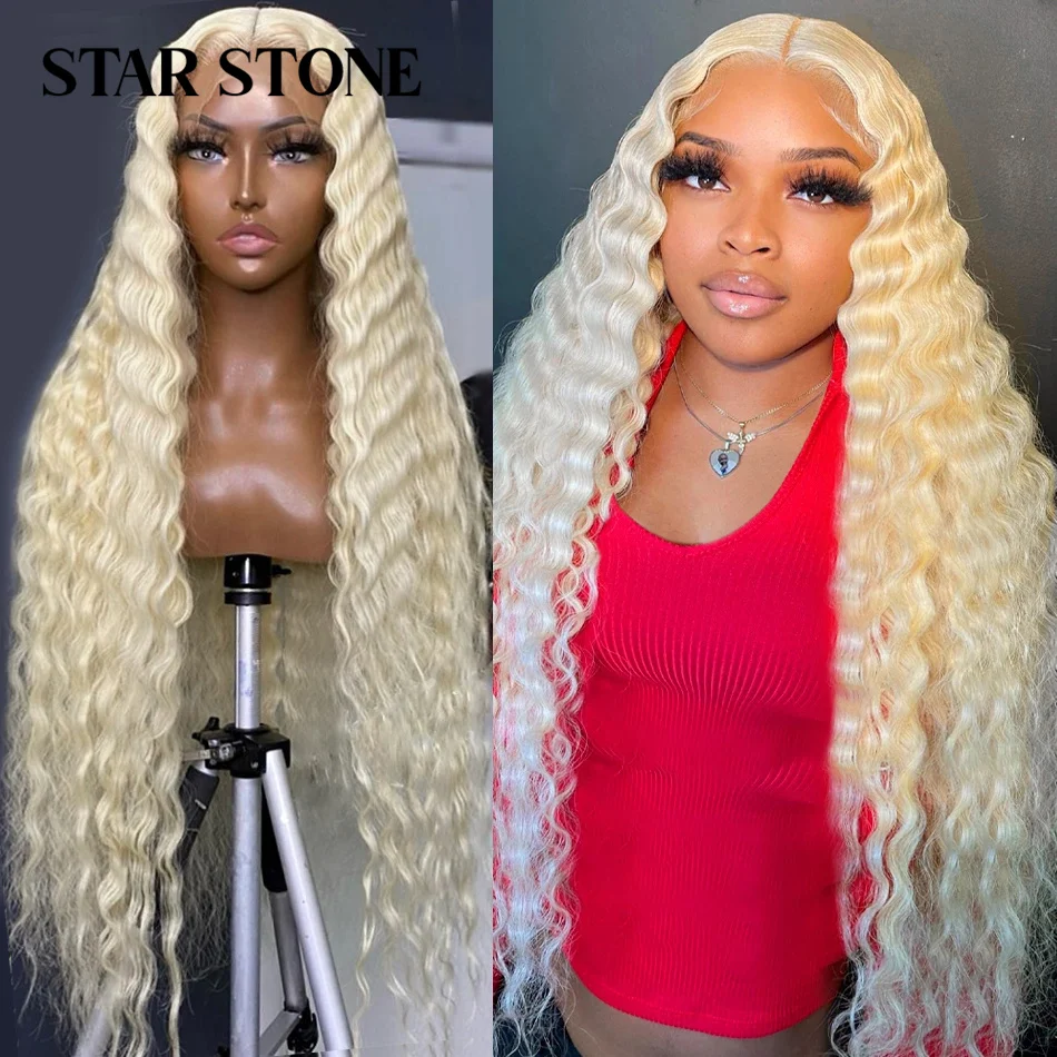 613 Lace Frontal Wig Deep Wave 13x4/13x6 Blonde Lace Front Wig Human Hair Pre Plucked 613 HD Lace Frontal Wig Ossilee Hair